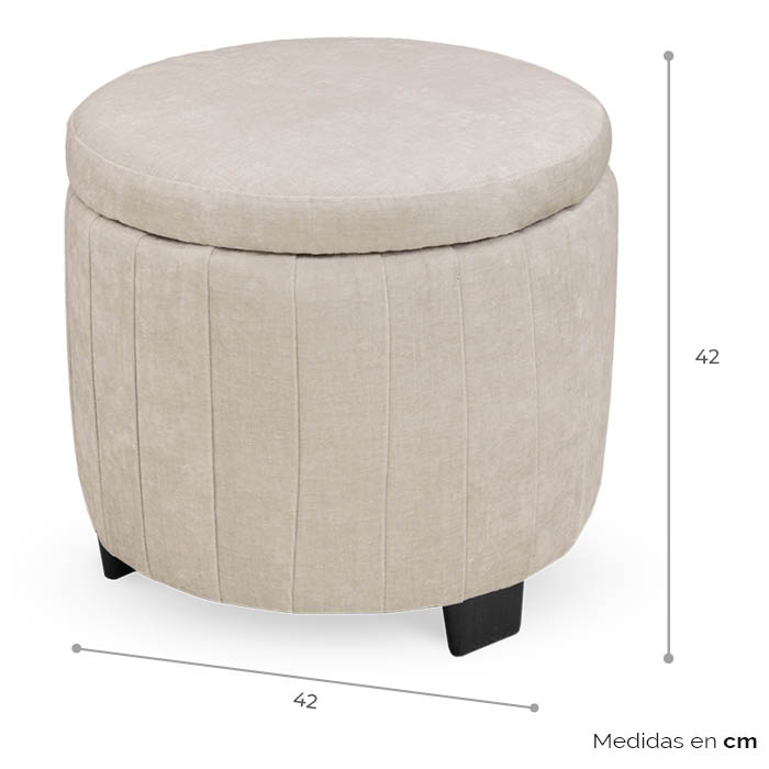 Ottoman Tela Taupe Rik | Sillones y Ottomanes | salas